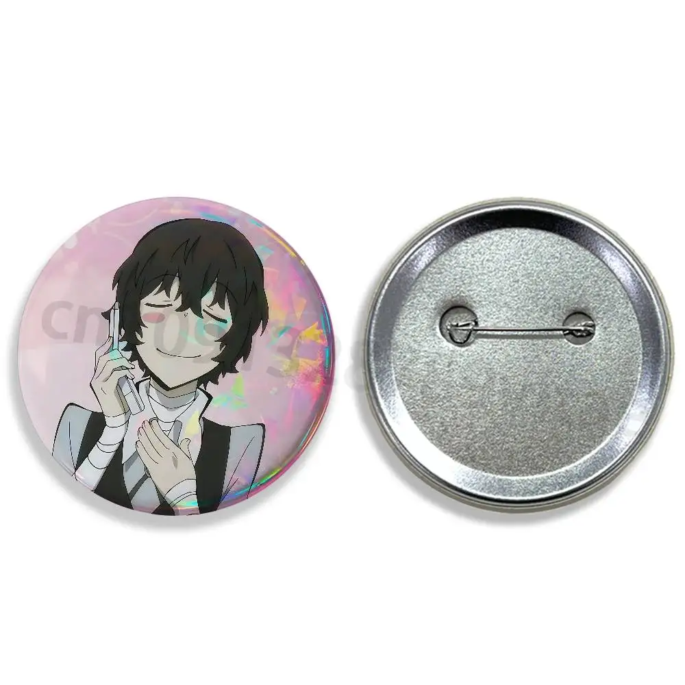Cartoon Character Dazai O-Osamu 58mm Badge Brooches on Backpack Clothes Handmade Round Enamel Pins for Jewelry