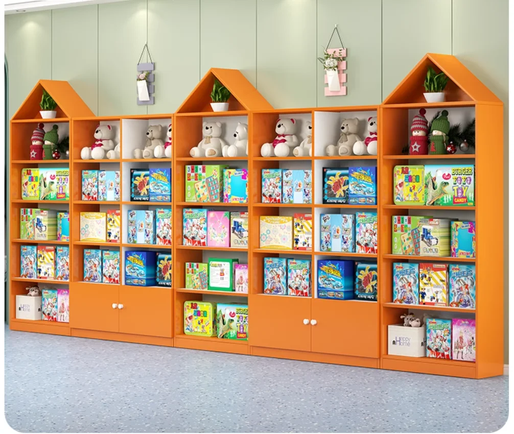 Toy store shelf display cabinet Wooden shopping mall children's playground handmade display rack