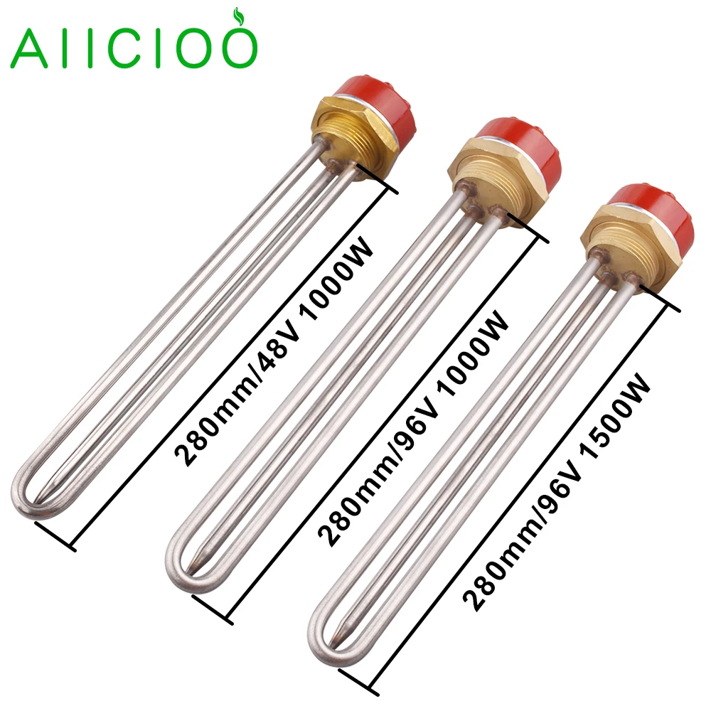 

Water Heater Element with Thermostat for Solar 48/96v 1 1/4'' Brass Flange Immersion Heater with Temperature Control 250/450/1kw