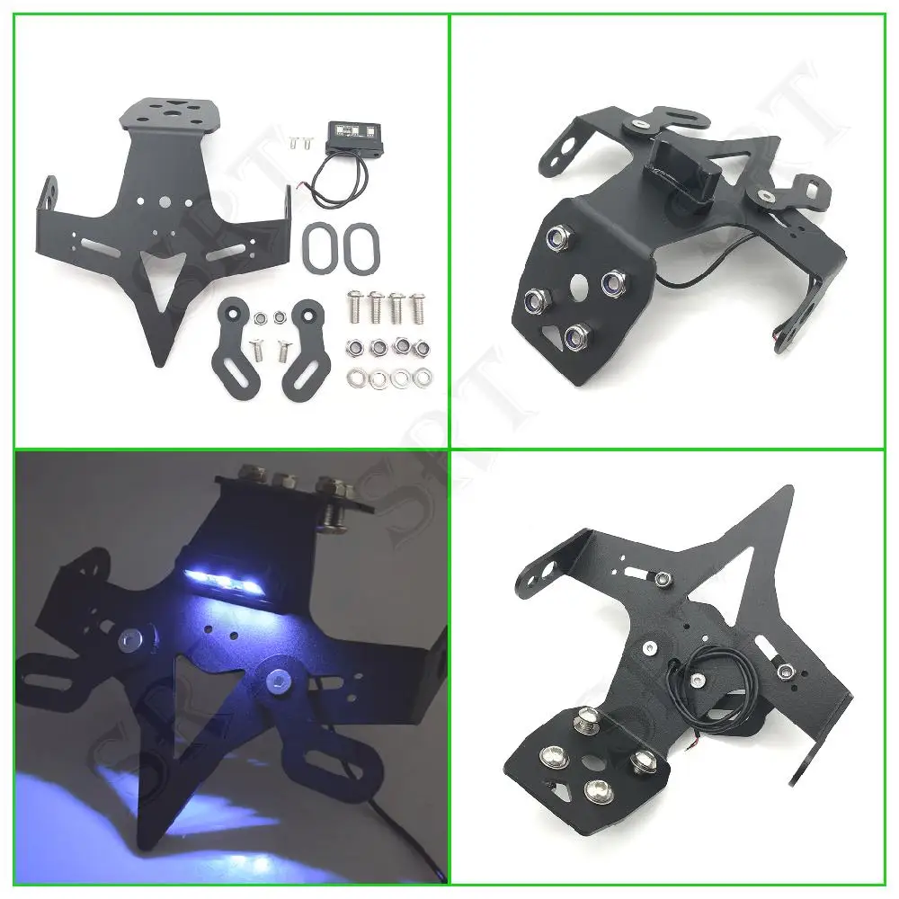 

Fit For Kawasaki ZX4R Ninja ZX25R ZX4RR Motorcycle Accessories LED lighting Lamp Bracket Rear license Plate Holder 2020-2025