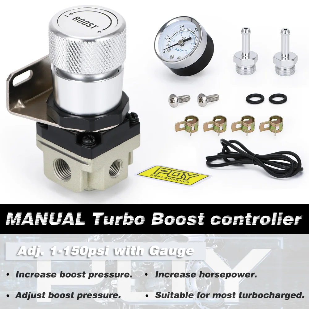 Hypertune - T2 UNIVERSAL ADJUSTABLE MANUAL GAUGE TURBO BOOST CONTROLLER 1-150 PSI SR20DET SR HT5811