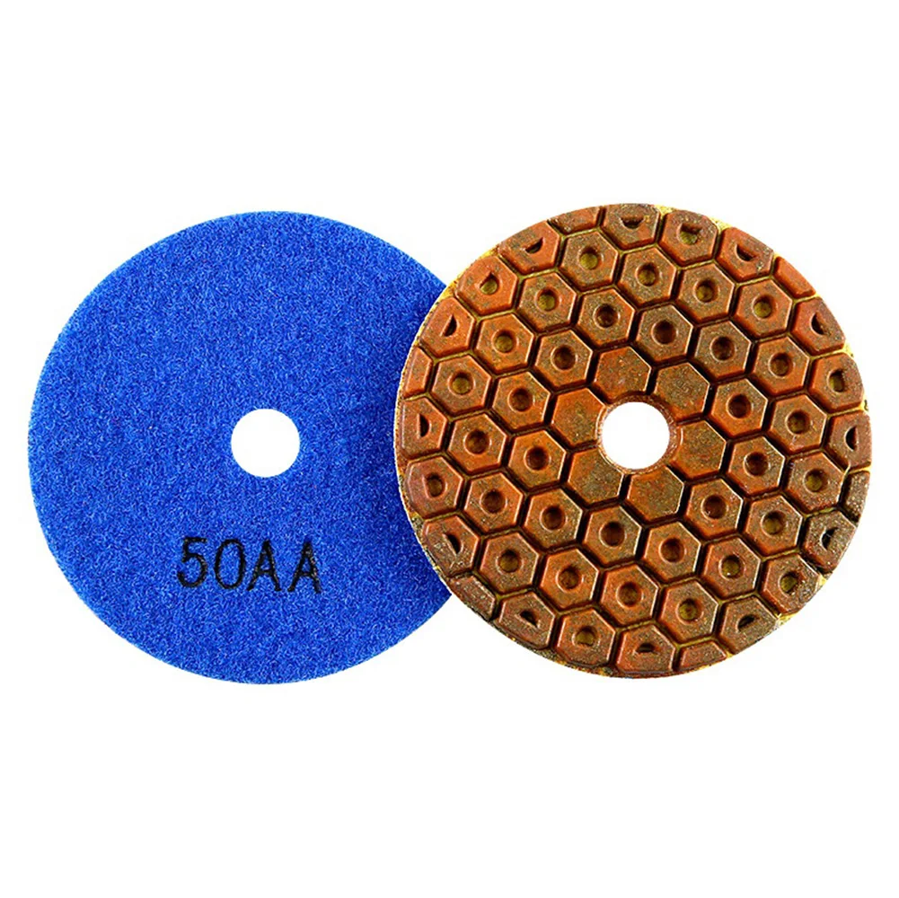 4in Wet Polihing Pads Diamond Copper Metal Bond Polishing Pad For Granite Stone Marble Concrete Sanding Disc 50 100 200 400 Grit