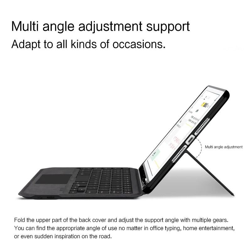 Imagem -05 - Magic Keyboard Stand Case para Ipad Touchpad Backlight Pencil Holder Mini 5th Gen 7.9