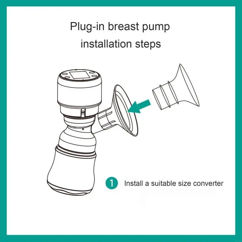 L5YF إدراج شفة واضحة 17/19/21/24 ملم مجموعة مضخة الثدي القرن CaliberConverter #3