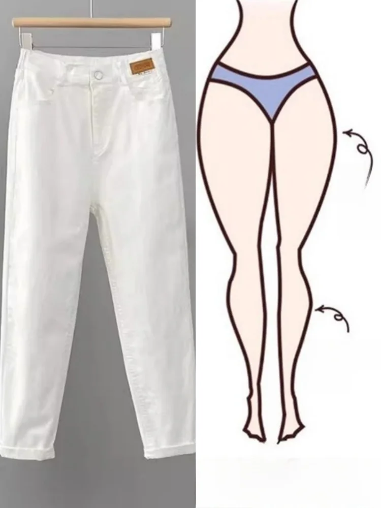 Bla Jeans da papà a vita alta a gamba dritta Primavera Autunno da donna Nuovi pantaloni Sle Harlan Casual comodi pendolari coreani Sle