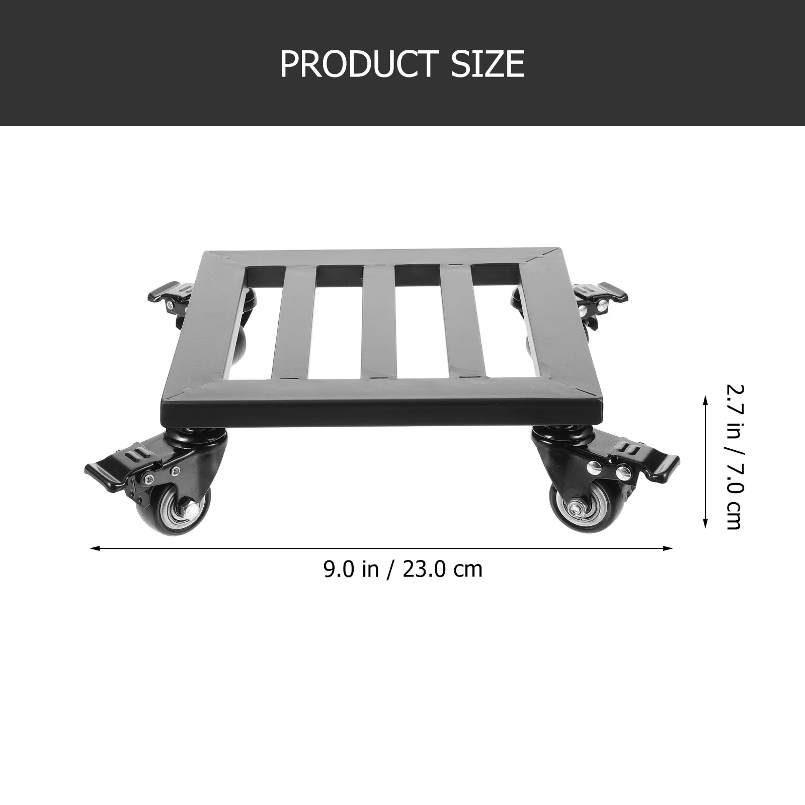 

Movable Flower Pot Stand with Wheels Heavy Duty Iron Plastic Plant Stand for Indoor Outdoor Use Rolling Planter Base