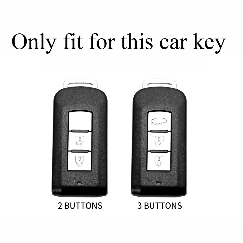 2 3 Button Matel Style Car Key Case Cover Fob Holder Shell for Mitsubishi Outlander ASX Fortis Lancer Pajero Sport Eclipse Cross