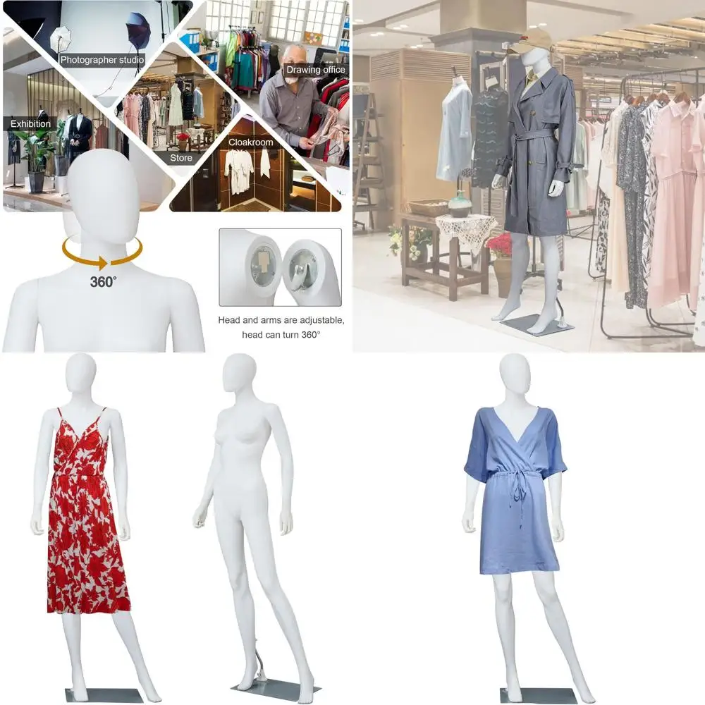 

69 Adjustable Detachable Male Mannequin for Display, Sewing, and Crafting in White