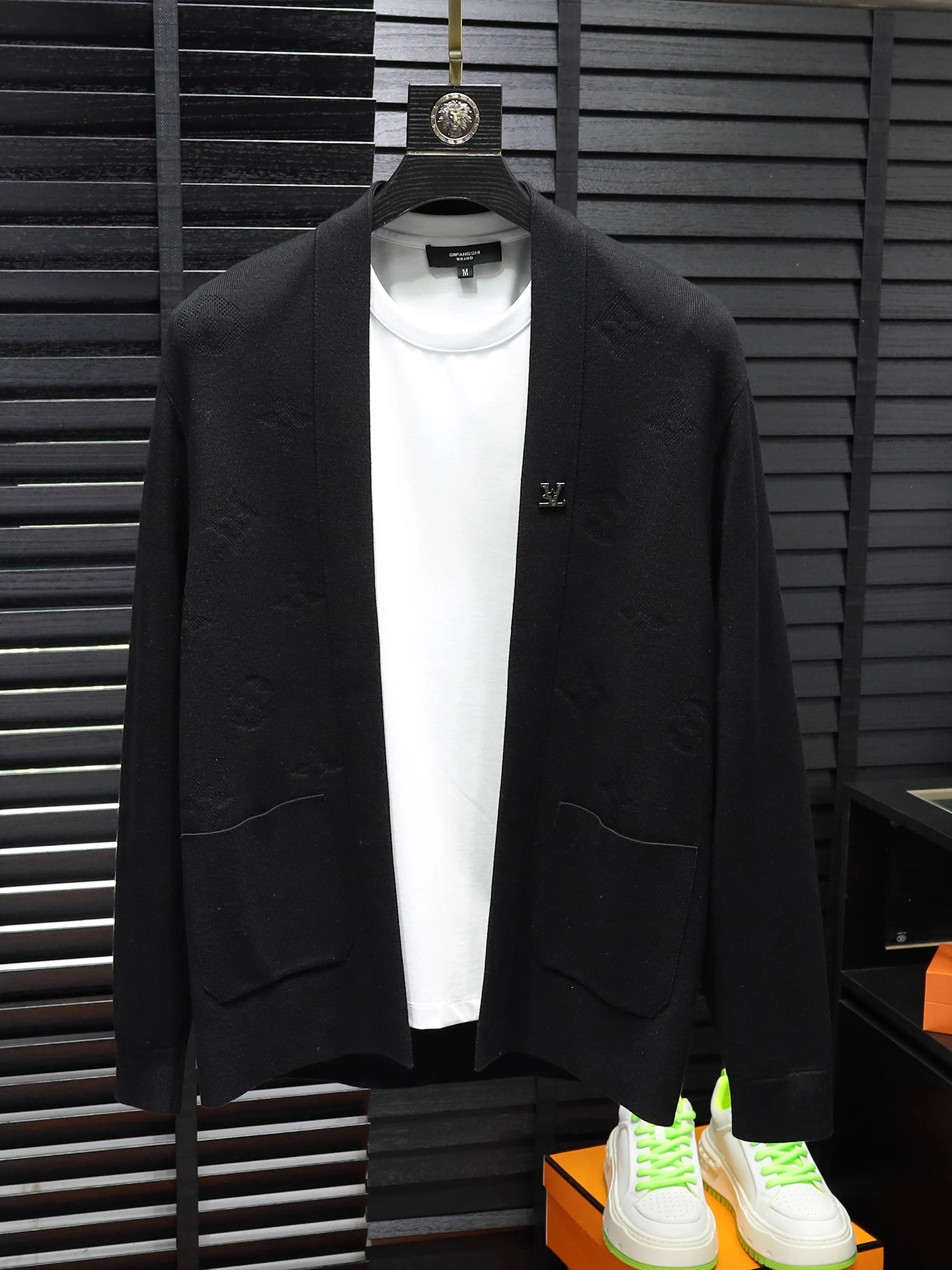 

Station Tide Men's Knitted Cardigan Slim Fit Casual Wool Sweater Long Sve V Ne Warmth Resistant Casual Sle k Pattern