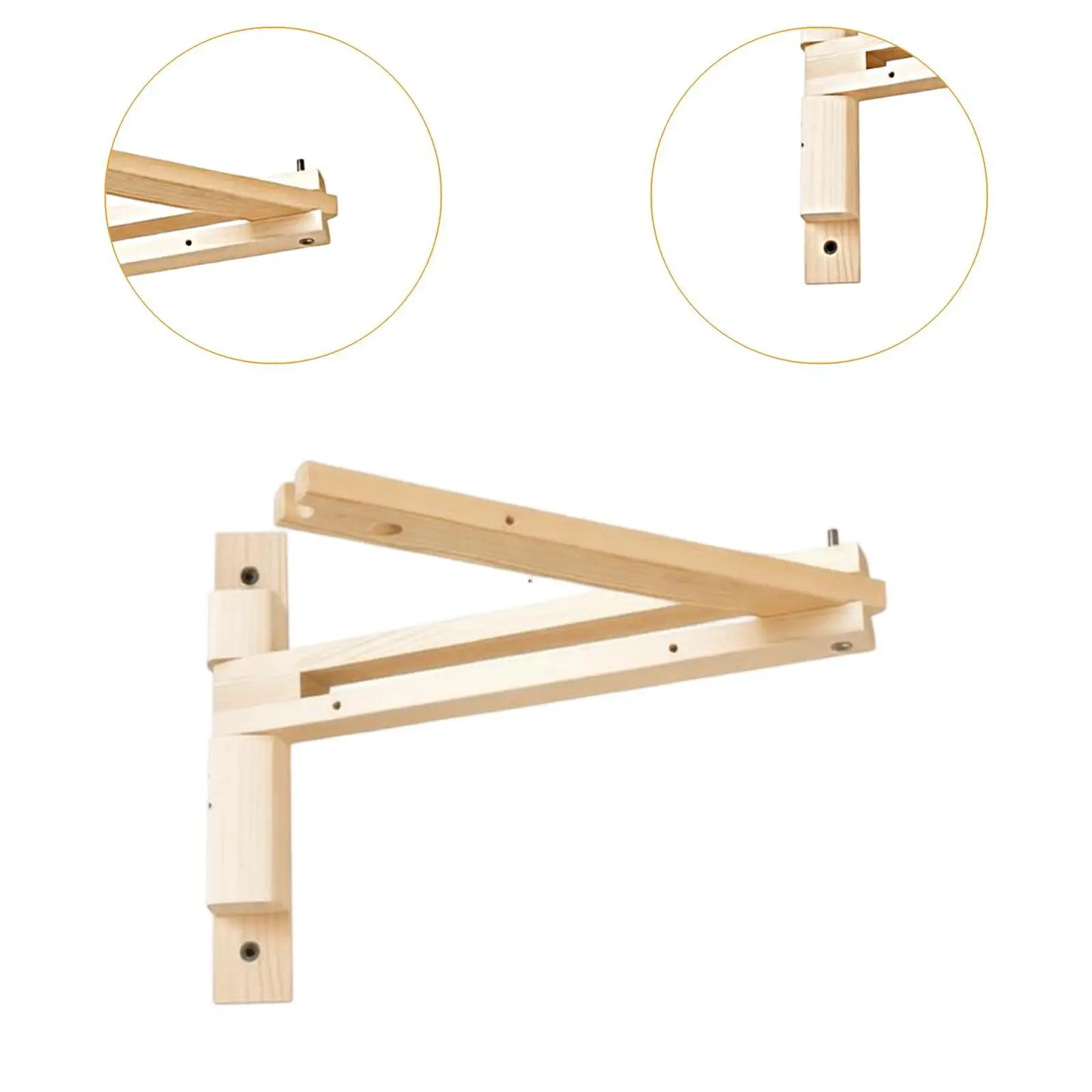 Lamp Bracket Wooden Easy to Install Professional Practical Rustic with Folding Arm for Living Room Bedroom