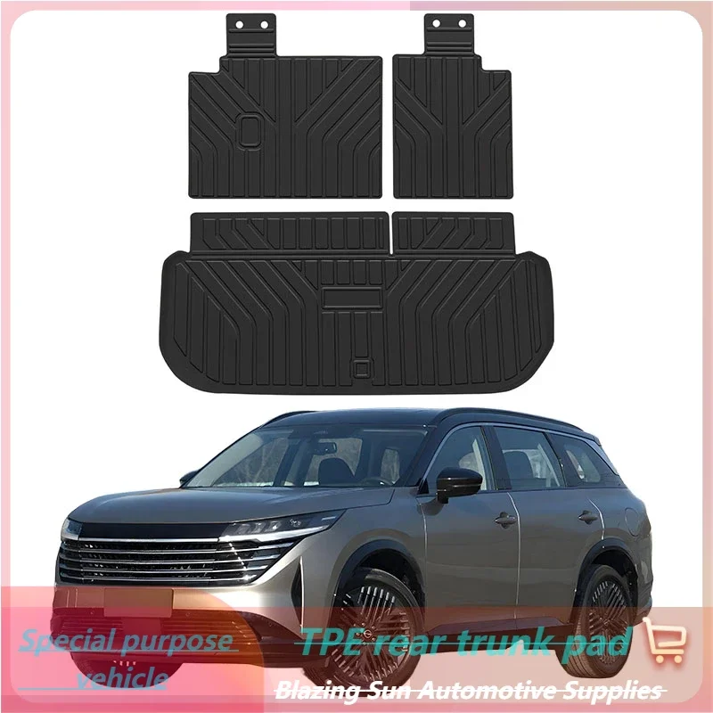 Car Auto Rear Boot Cargo Liner Tray Trunk Mat Carpet for Nissan Pathfinder 2024- Cushion Pad Carpet Pad Anti-dirty Anti-water