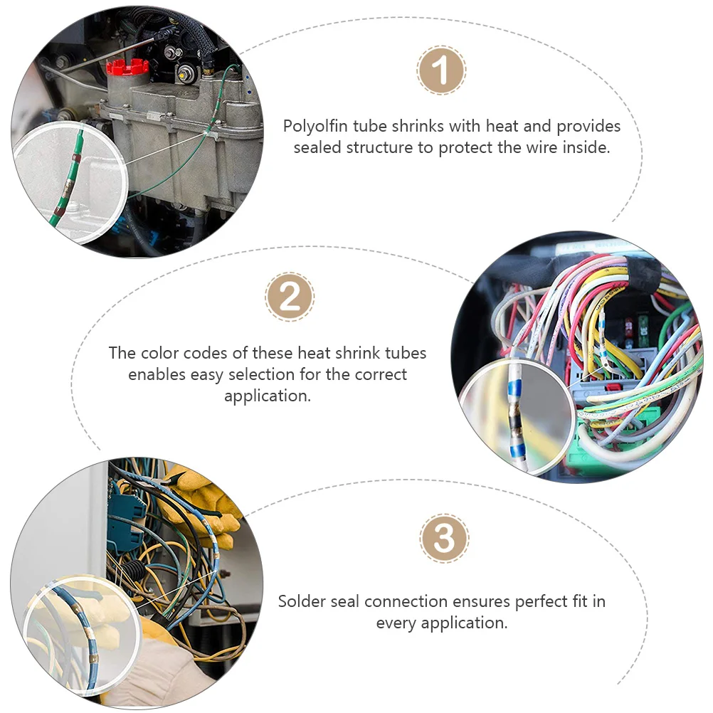 

620pcs Waterproof Connectors Electrical Wire Seal Heat Shrink Splices Insulated Terminals Crimp Kit Automotive