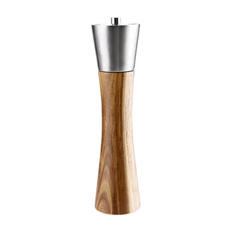 Stainless Steel Pepper Grinde Solid Wood Pepper Mill Salt Ground Ceramic Core Manual Multi-purpose Seasoning Bottle Kitchen Tool