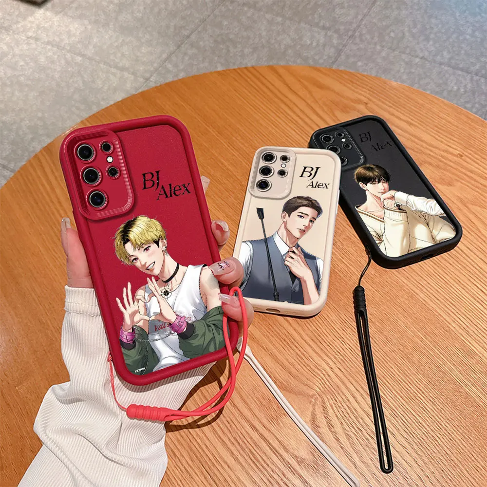 Hot Comics B-Bj A-Alexs Phone Case For Samsung A03 A04 A05S A10S A11 A12 A20S A21S A13 A14 A54 A34 A53 A33 Cover With Hand Strap