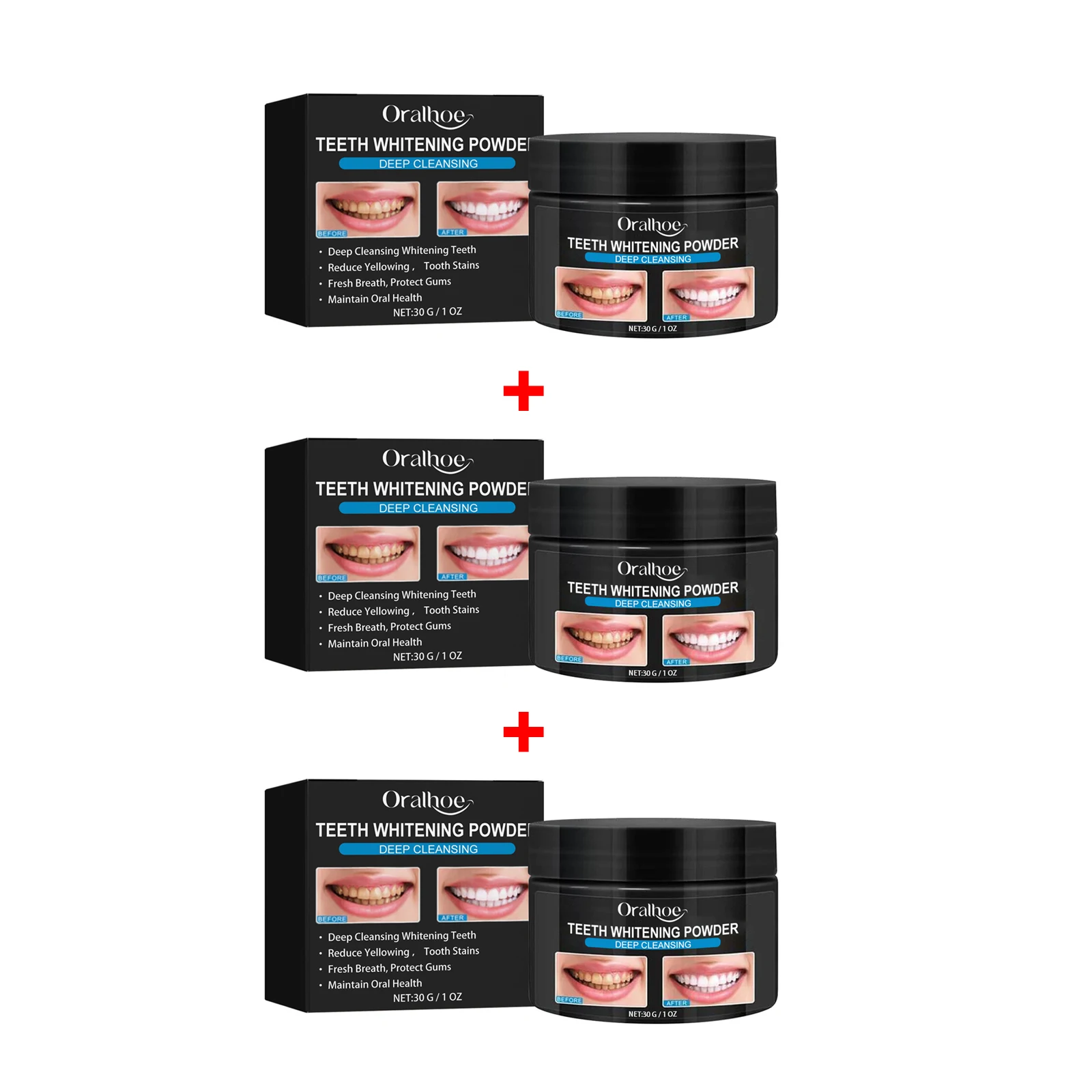 Charcoal Whitening Teeth Powder Cleaning Dental Calculus Stains Improve Tooth Yellow Remove Bad Breath Bright White Toothpaste view 3