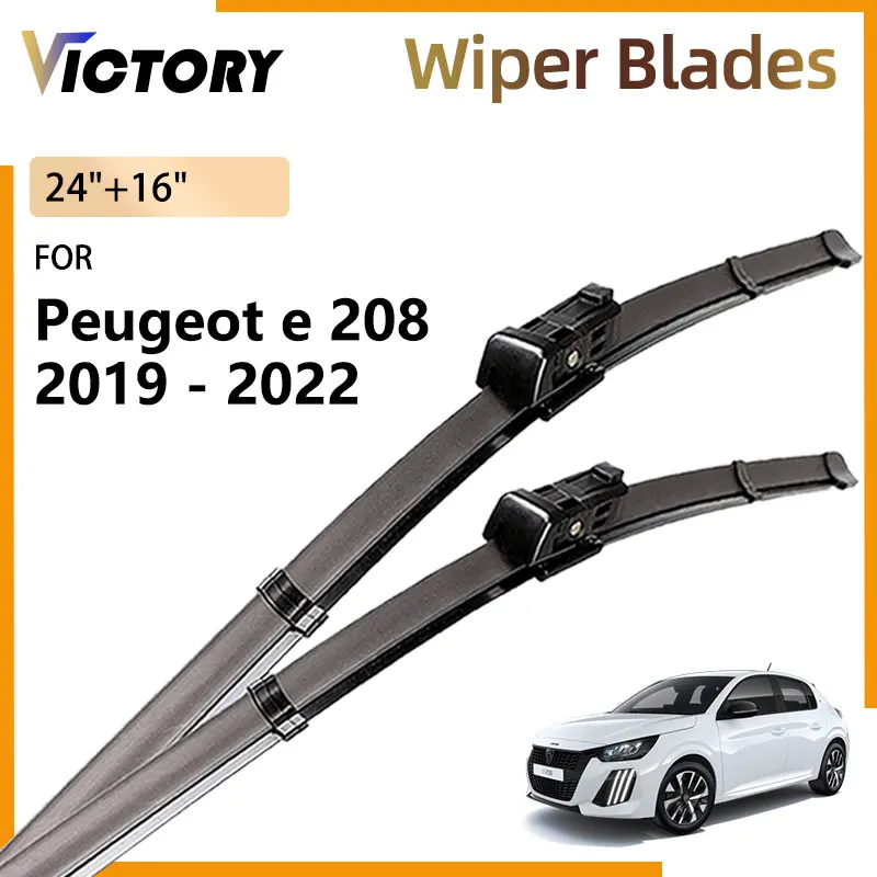 

For Peugeot 208 e 208 GT 2019 2020 2021 2022 Accessories Natural Rubber Car Front Wiper Blade Windshield Windscreen Window Brush