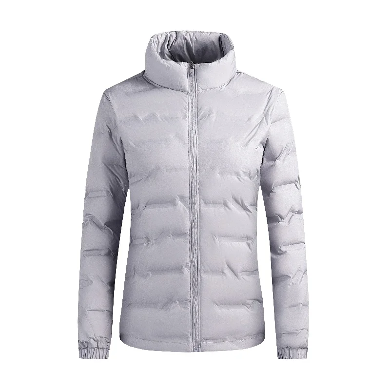 여성용 편안한 스탠딩 칼라 다운 재킷, 초경량 다운 재킷, 슬림형 패션, 다목적, 캐주얼, 겨울 신상