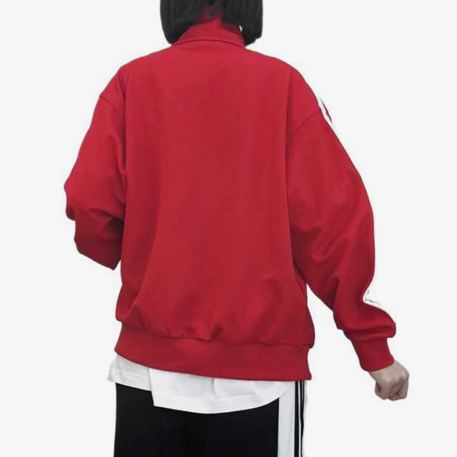 Adidas genuine clover men's soft and breathable stand up collar long sleeved jacket JL8393