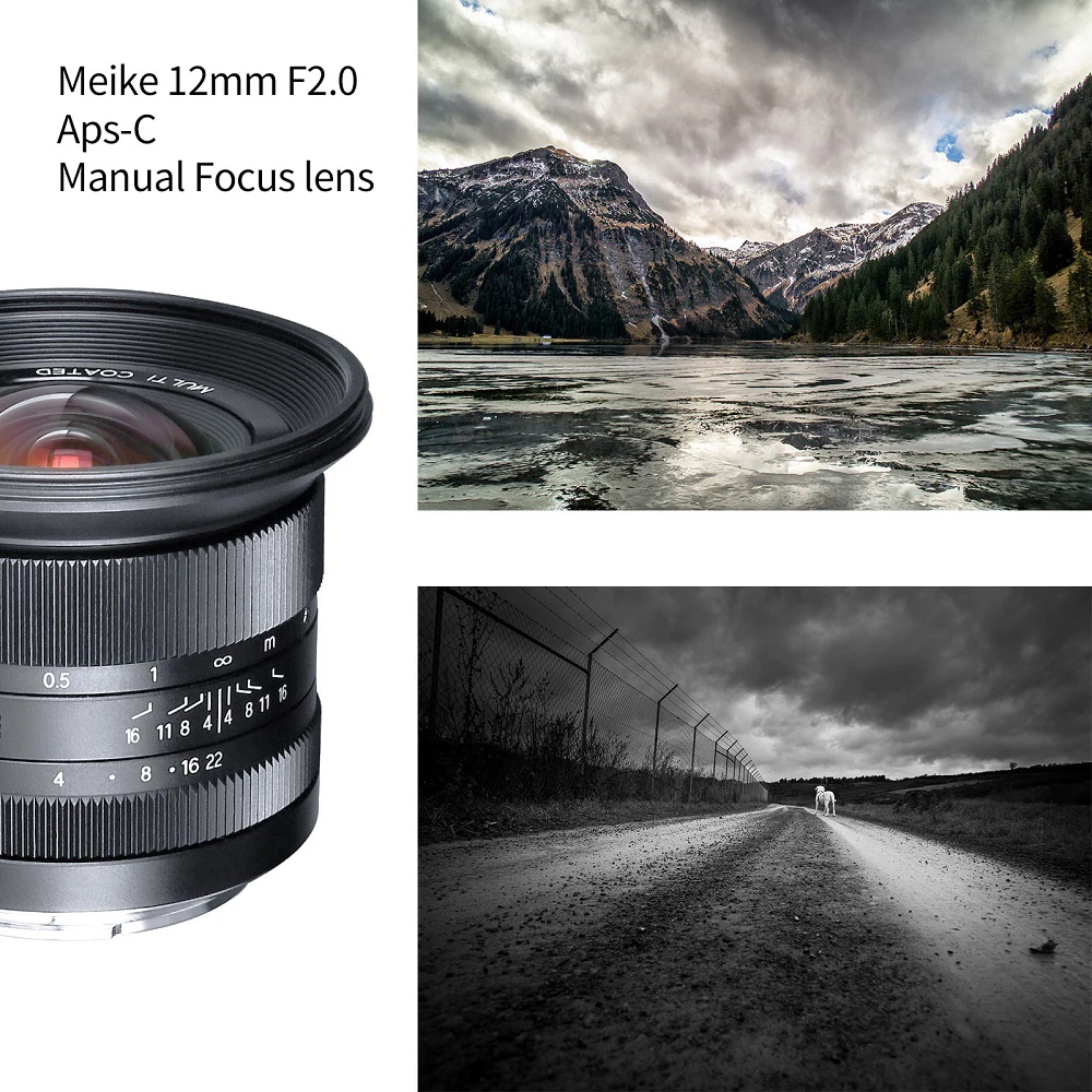 Meike 12mm f2.0 Ultra Wide Angle Manual Fixed Lens for Panasonic Olympus M4/3 Mount G7 GH5 GH6 OM-D E-M5 E-M1 OMD-EM10 E-PL1 GH4