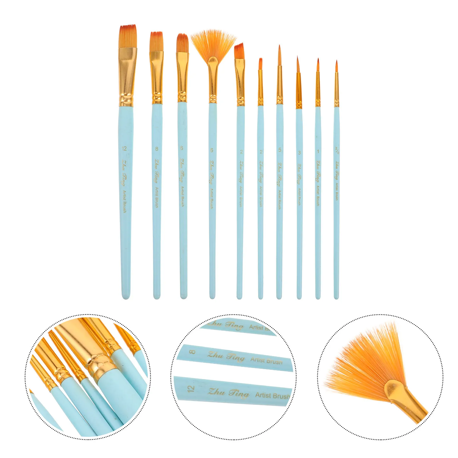 

Набор инструментов для акварельной живописи: кисти с мягким, прочным нейлоновым ворсом и ручкой без заусенцев, идеально подходят для акварели, граффити, DIY и творческих проектов.