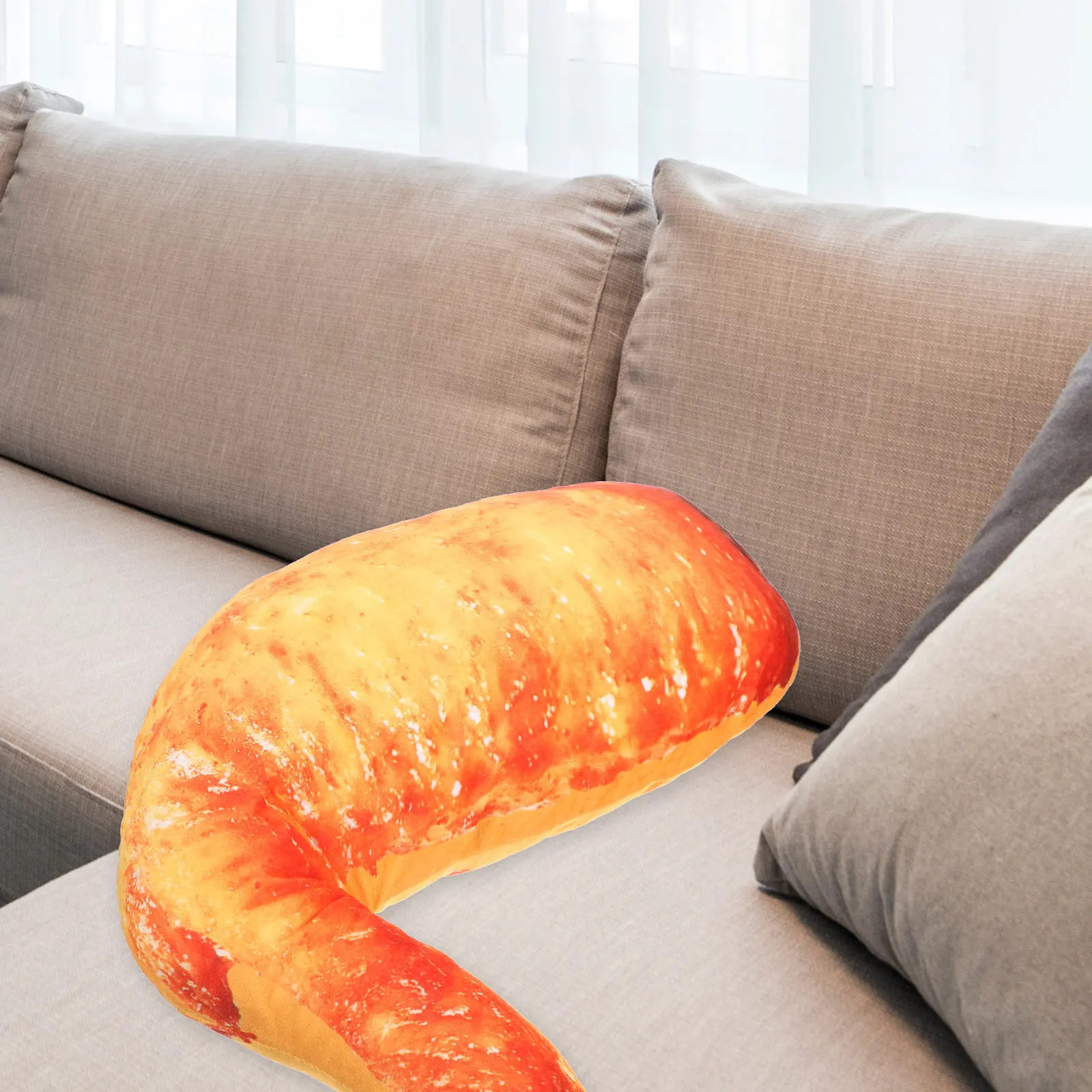 

Chicken Wing Snack Cushion Cartoon Food Shape Stuffed Pillow Decorative Throw Pillow for Kids Room Living Room Bedroom Gift