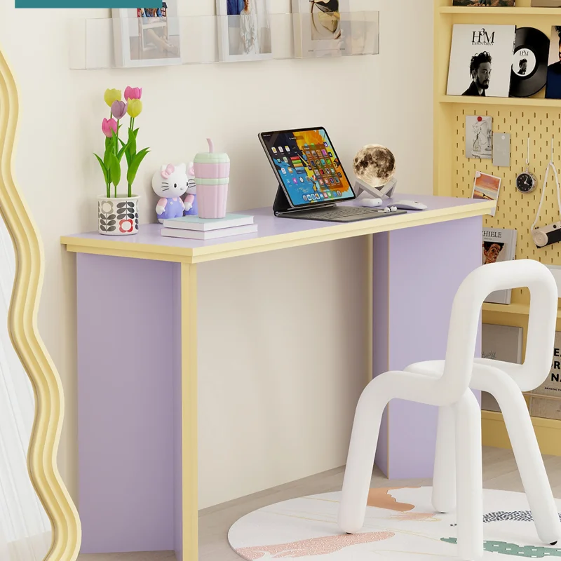 Style Computer Desk Integrated Study Office Writing  Room Entrance Desk Dopamine