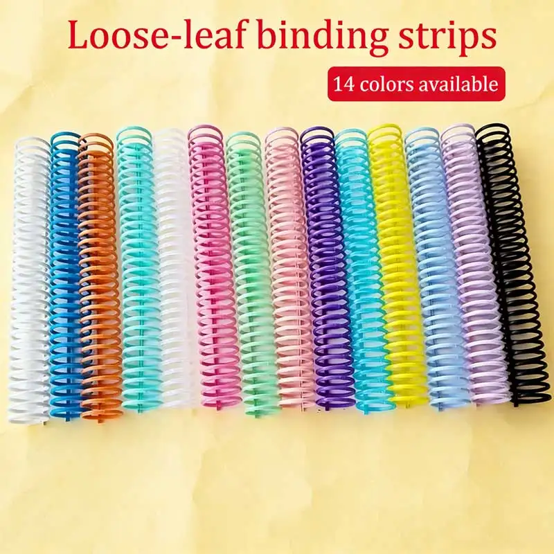 

10 шт. Кольца для переплета Macron большого размера, 30 мм*30 витков, А4, пластиковые, разрезные, из ПП, эластичные, прочные, с застежкой