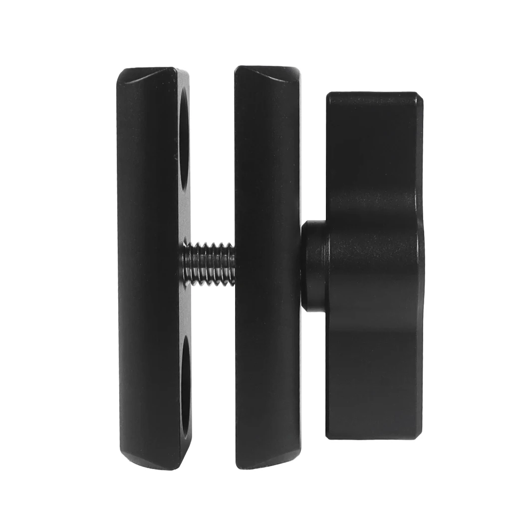 Aluminium-Doppelsockel-Arm-Verlängerungshalterung für 17 mm Kugelkopf-Clip-Halter, Lichtklemme für RAM für Gopro 13 12 Insta360 X4 Kamera – Detail 3