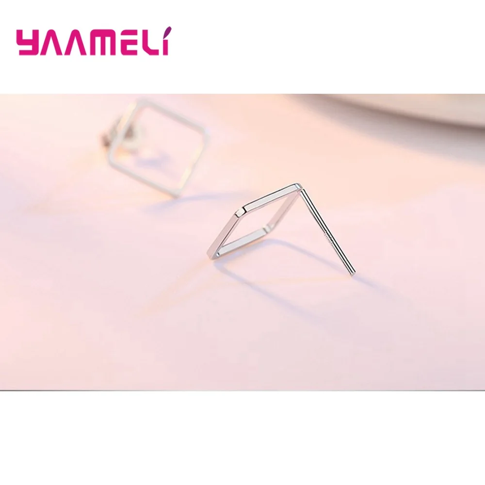 Minimalist Fashion Triangle Round Square S925 Sterling Silver Stud Earrings Party Gifts For Women Good Quality Jewelry Wholesale