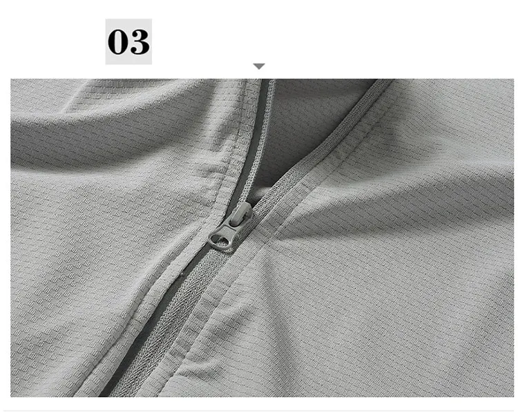 Sommer-Laufjacke für Herren und Damen – leichter Sonnenschutzmantel, UV-Kapuzen-Sport-Windjacke, atmungsaktive, schnell trocknende Passform – Detail 18
