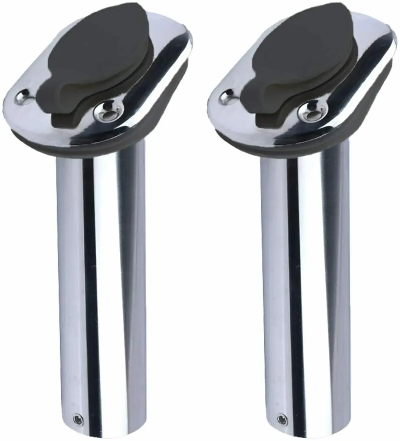 2X Marine Grade Stainless Steel Boat Accessories, Flush Mount, 15, 30, 90Degrees Fish Rod Holder, Marine Grade