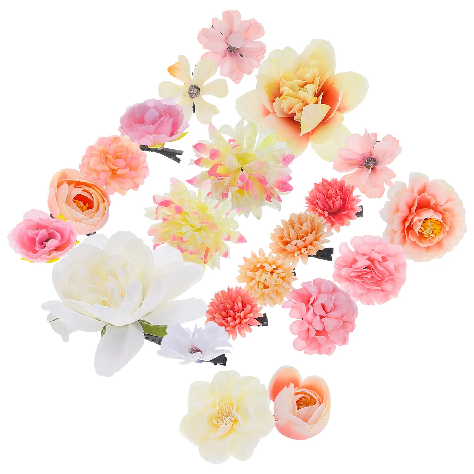 

21 Pcs Flower Hair Clips for Girls Adorable Bride Decorative Hairpins Hairstyles Accessories Hair Flowers Barrettes Pin