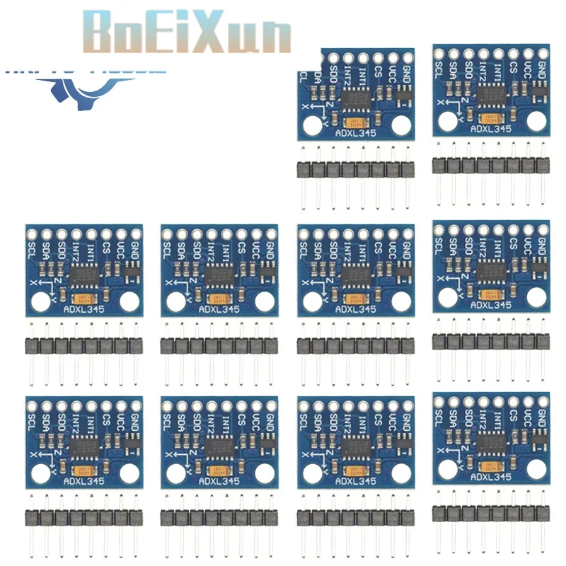 1-10pcs GY-291 ADXL345 3-Axis Digital Gravity Sensor Acceleration Module IIC/SPI transmission module Tilt Sensor For Arduino