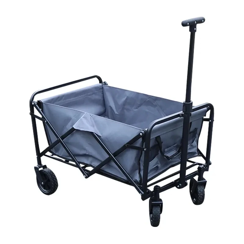 Multifunction Foldable Outdoor Beach Trolley Portable Folding Four Wheels Portable Folding Camping Cart