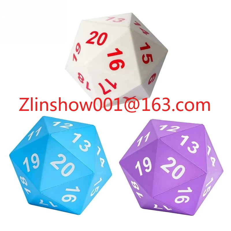 2025 نرد متعدد السطوح جديد Rpg الزنزانات والتنينات 80 مللي متر D20 نرد رغوي
