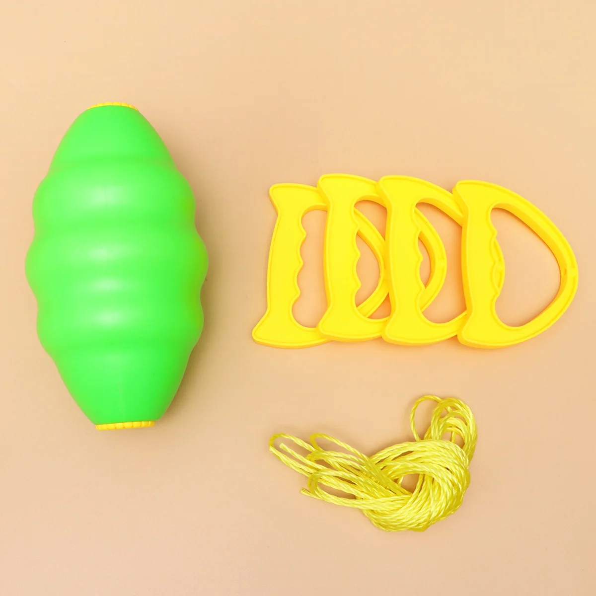 어린이를위한 2pcs 풀 볼 장난감 더블 조합 유치원 부모 자식 야외 플라스틱 손 눈 조정