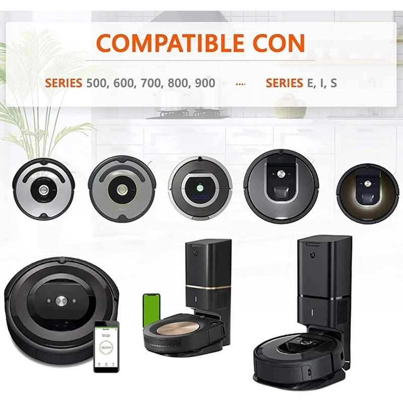 New 4Pcs Tires for IROBOT ROOMBA Robot Vacuum Cleaner Wheels Series 500 600 700 800 I7 S9 Irobot Wheel Replacement Parts