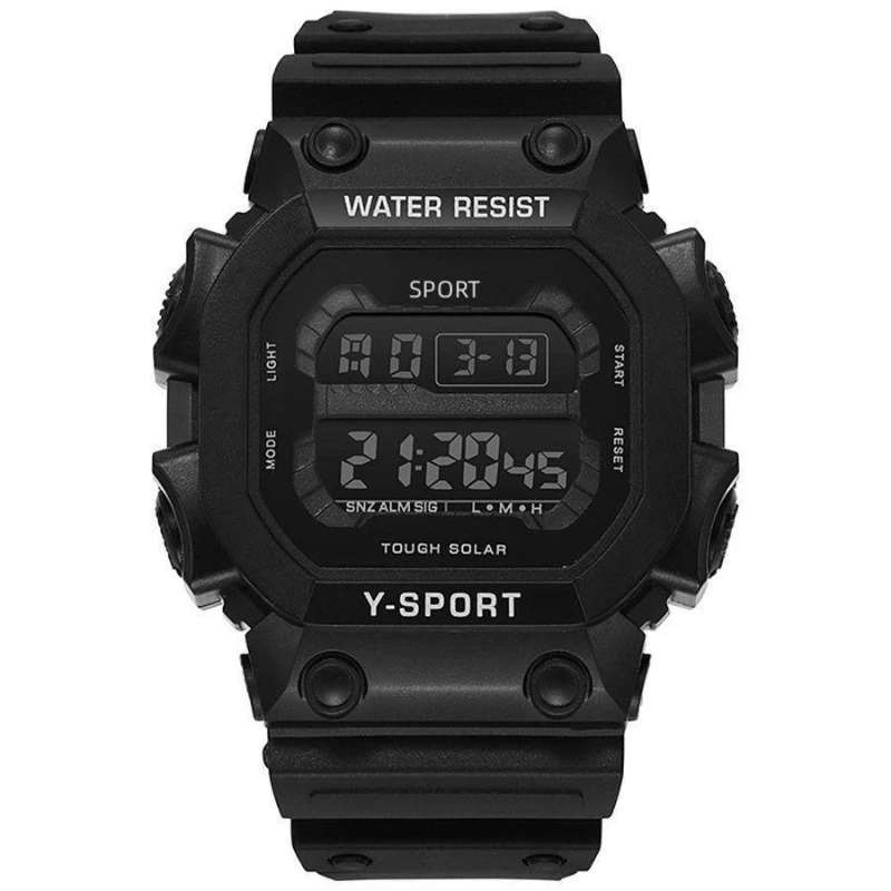 Mens Student Sports Square Electronic Watch Multi Function Alarm Luminous Trendy Daily Wear School Outdoor Versatile Durable
