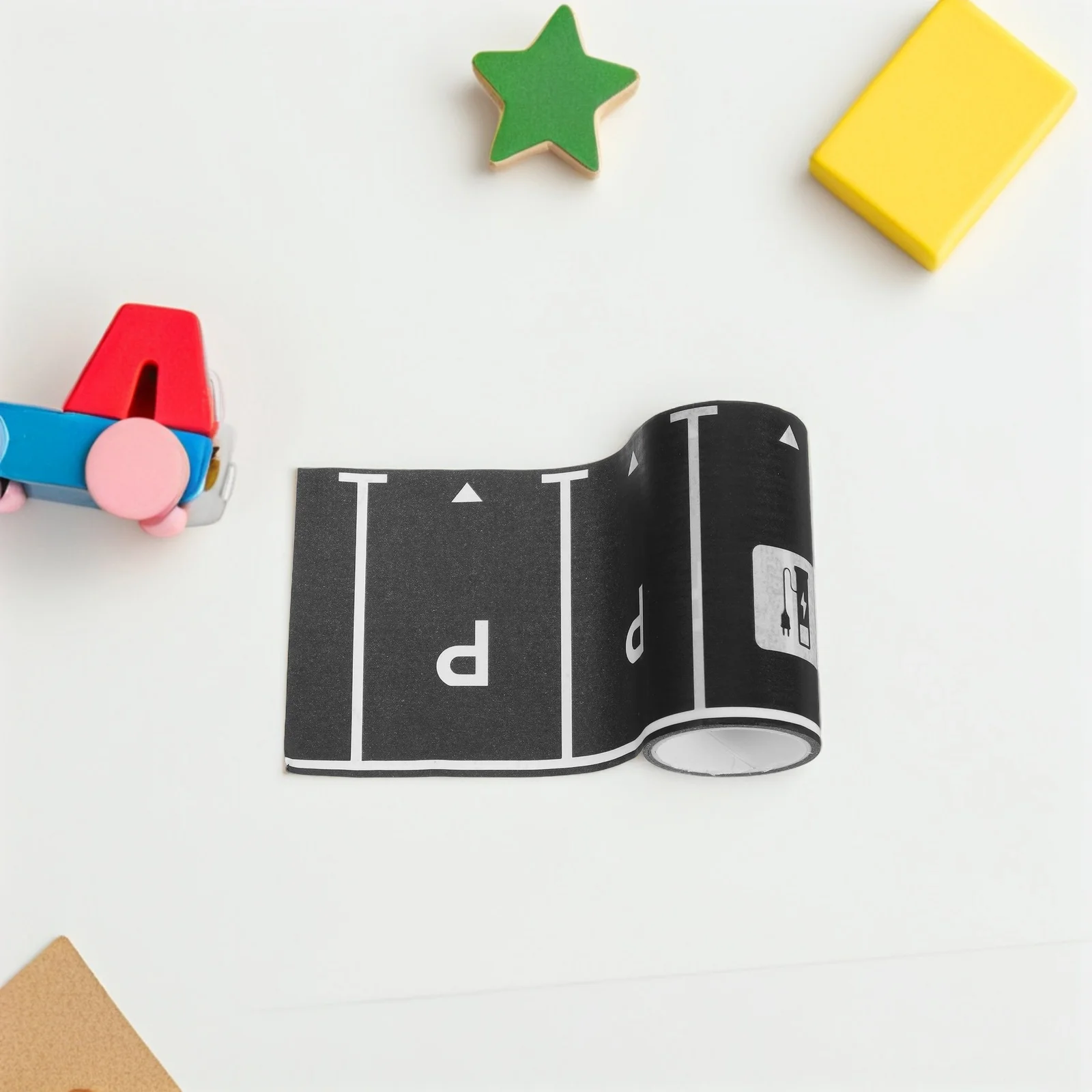 1 لفة مصغرة موقف للسيارات تصميم الشريط Diy بها بنفسك العرض للأطفال لاصق وقوف السيارات مساحة تخطيط أداة غرامة الزخرفية الطريق بمناسبة #1