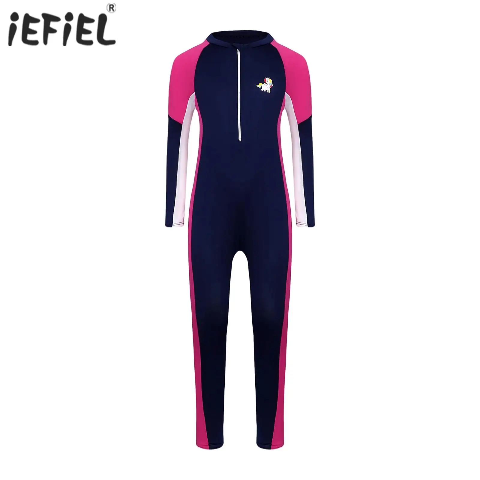 Dziecięcy jednoczęściowy strój kąpielowy Rash Guard Chłopcy Dziewczęta Strój kąpielowy z długim rękawem Stroje kąpielowe Full Body Sport Surfing