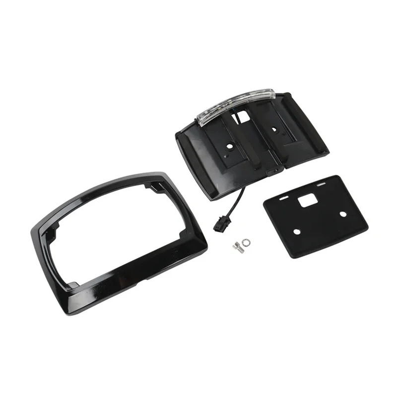 

NEW-Curved Frame For Motorcycle License Plate Relocator LED For Touring Road Glide Street Glide Electra CVO 2023-2025