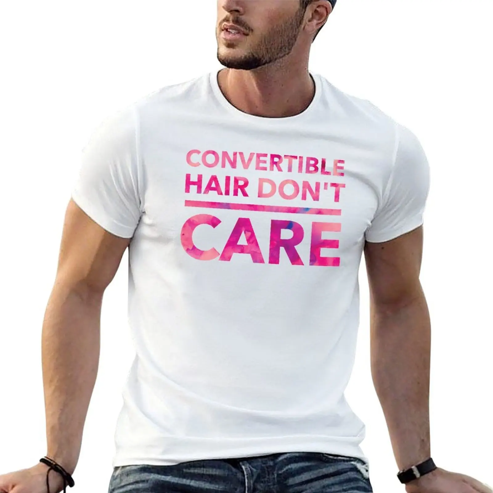 Convertible Hair Don't Care T-Shirt Blouse customs mens clothes