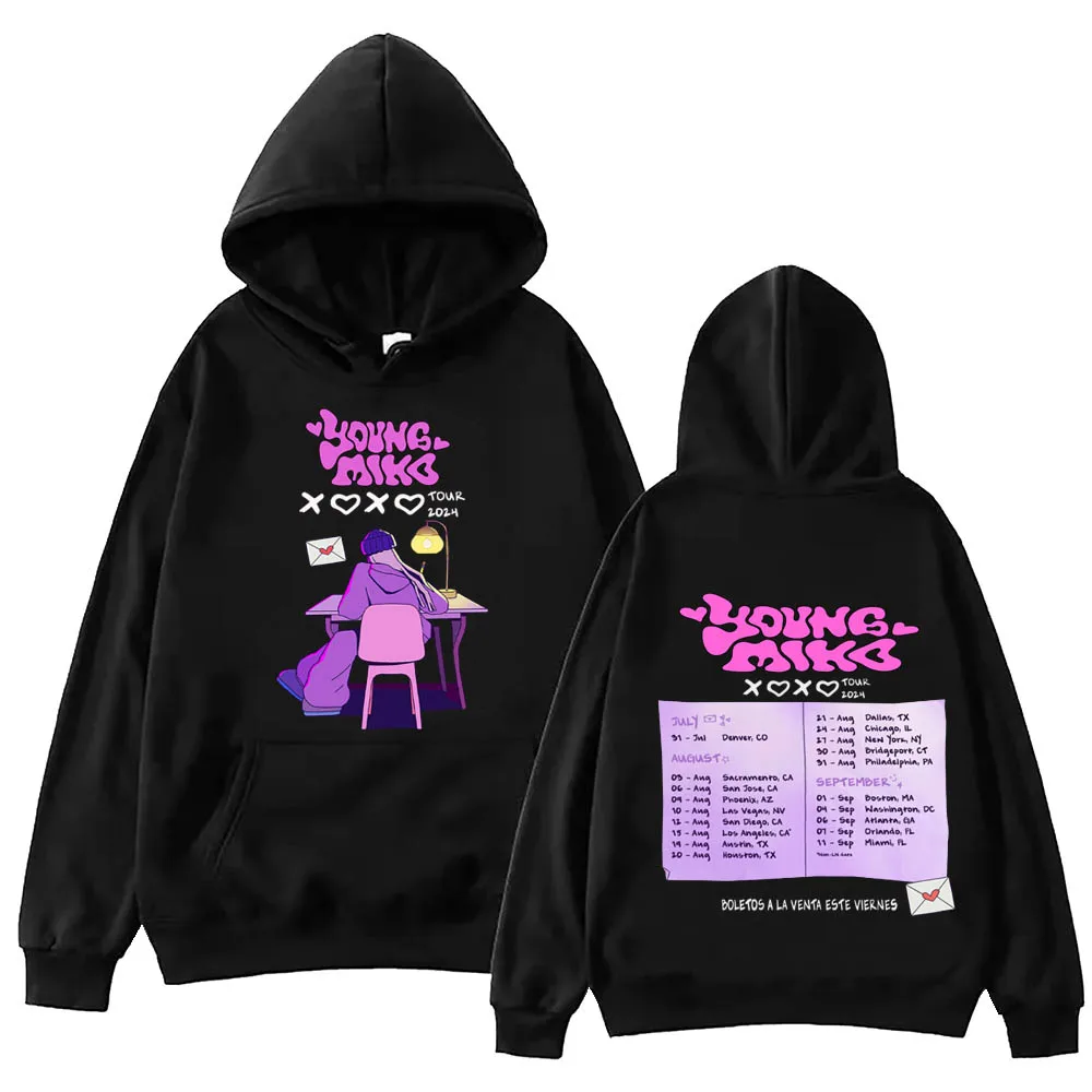 

Young Miko Xoxo Tour 2024 Hoodie Harajuku Hip Hop Pullover Tops Popular Music Sweatshirt Fans Gift