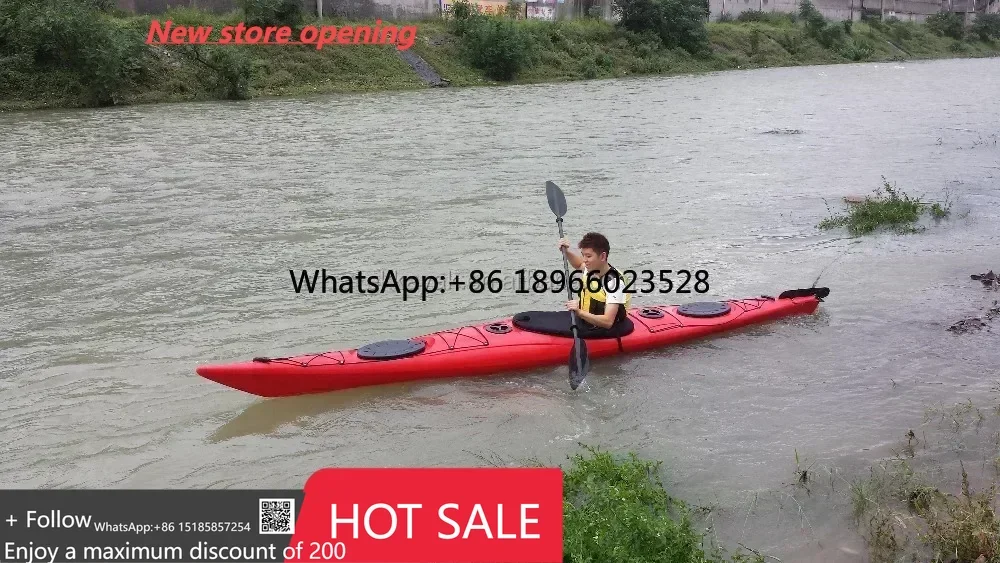 

Special sit in plastic pedal kayak boat use foot paddle for rowing