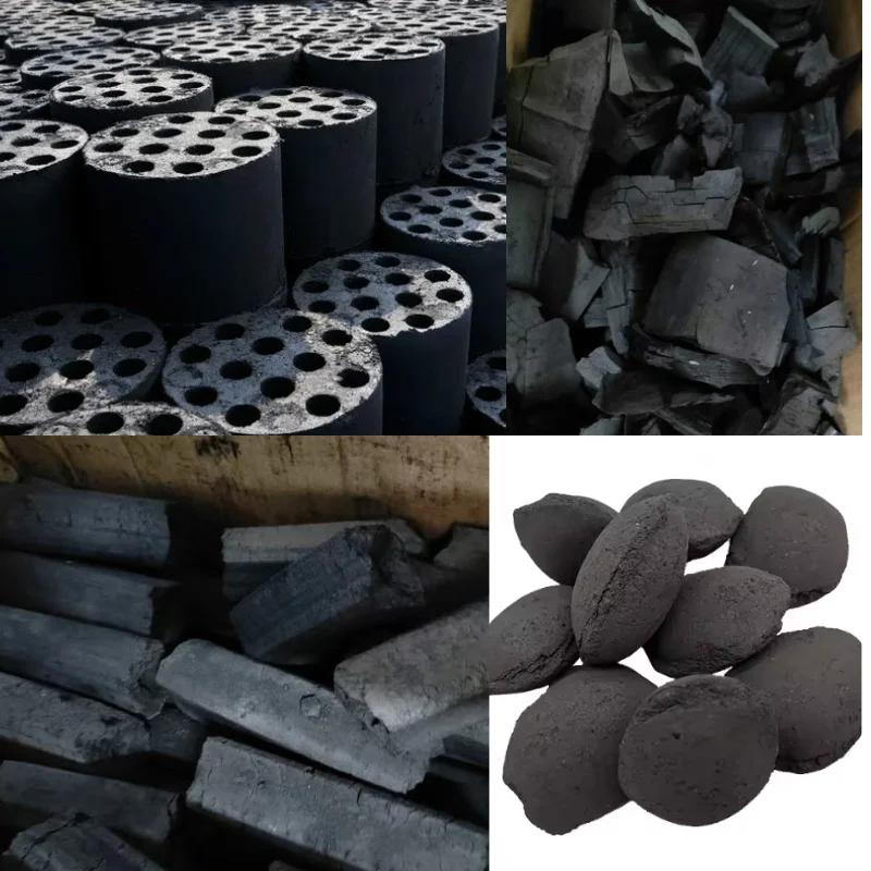 Fully Automatic Bio Coconut Shell Compressed Charcoal Coal Briquetting Machine Reasonable Price Industrial Extruder New