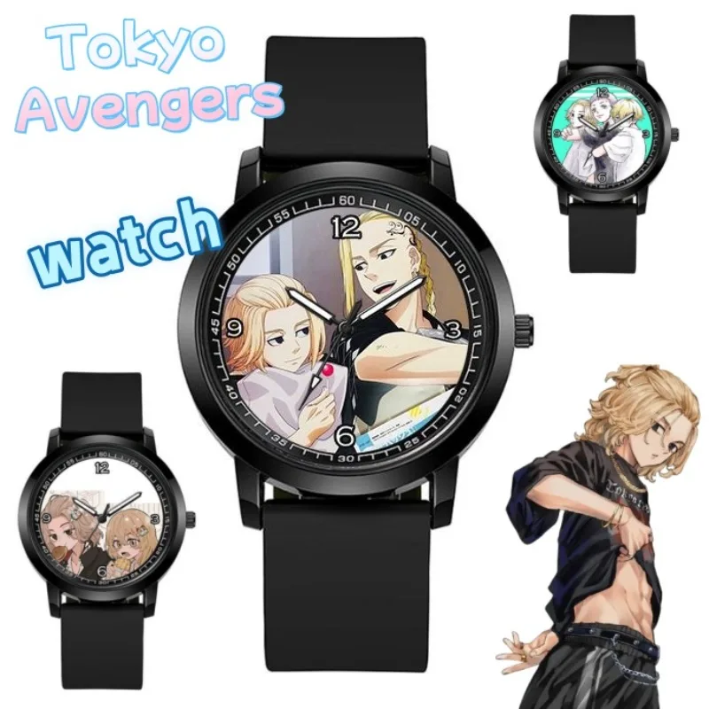 

Часы Tokyo Revengers с кварцевым механизмом, милые, модные, креативные, с мультяшным дизайном, персонализированные, студенческие, в подарок друзьям на праздники