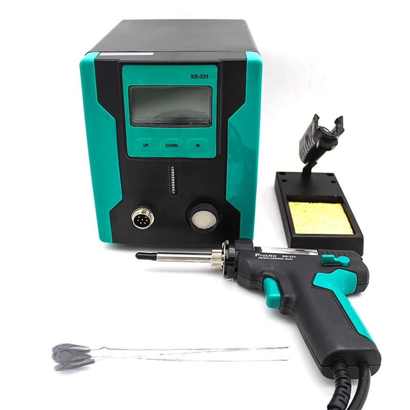 

SS-331H ESD LCD Digital Desoldering Pump Electric Vacuum Solder Sucker Gun Desoldering Station PCB Circuit Board Repair