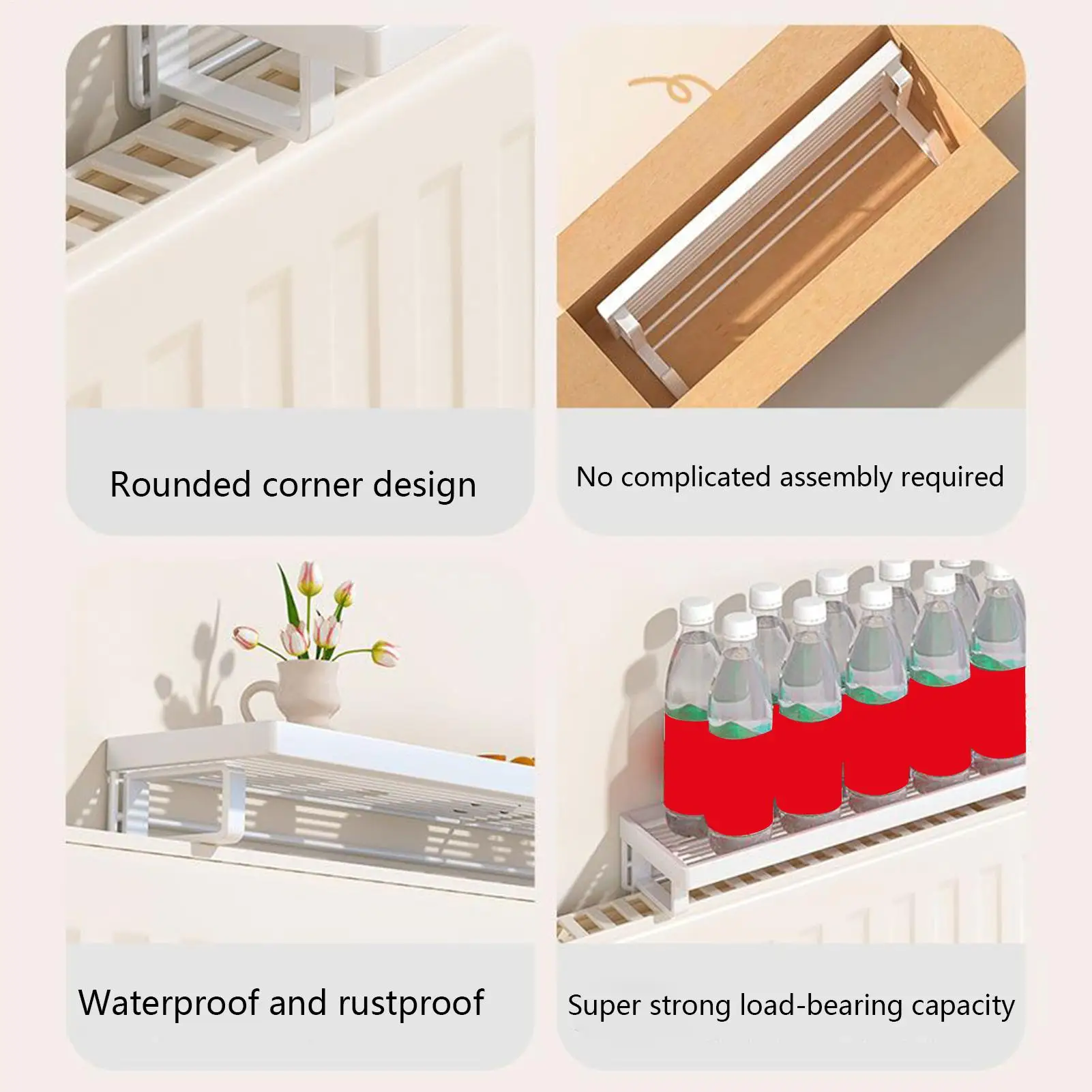 

Полка для крышки радиатора, стеллаж для хранения утюга без сверления, термостойкие железные полки для радиатора для отеля, общежития, квартиры, спальни, гостиной