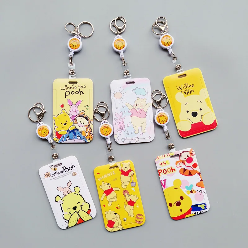 

New Disney Winnie The Pooh Card Holder - Kawaii Anime Card Case For Student Campus ID Work ID Meal Card And Girl Gifts