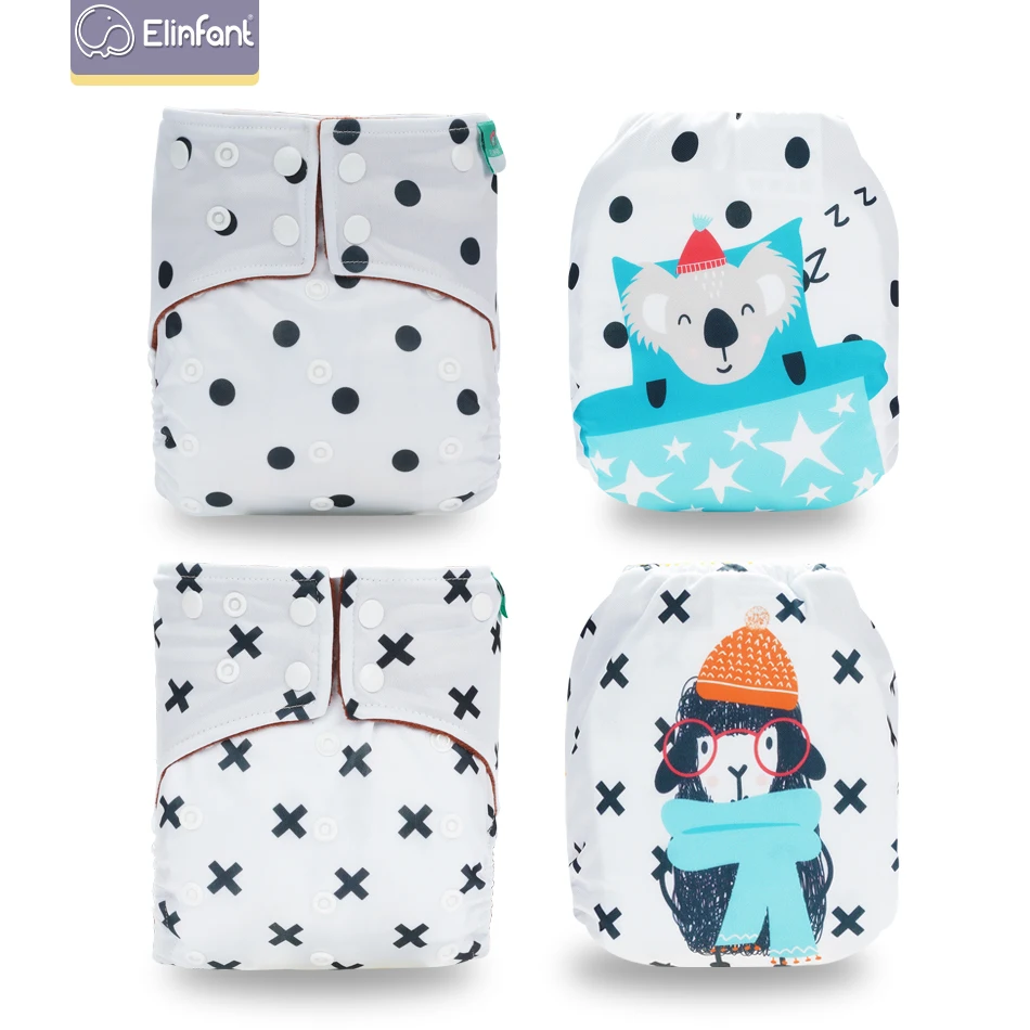 

Elinfant Random Color Baby Cloth Diaper Waterproof Adjustable Washable One Size Baby Cloth Diaper For 3-15kg